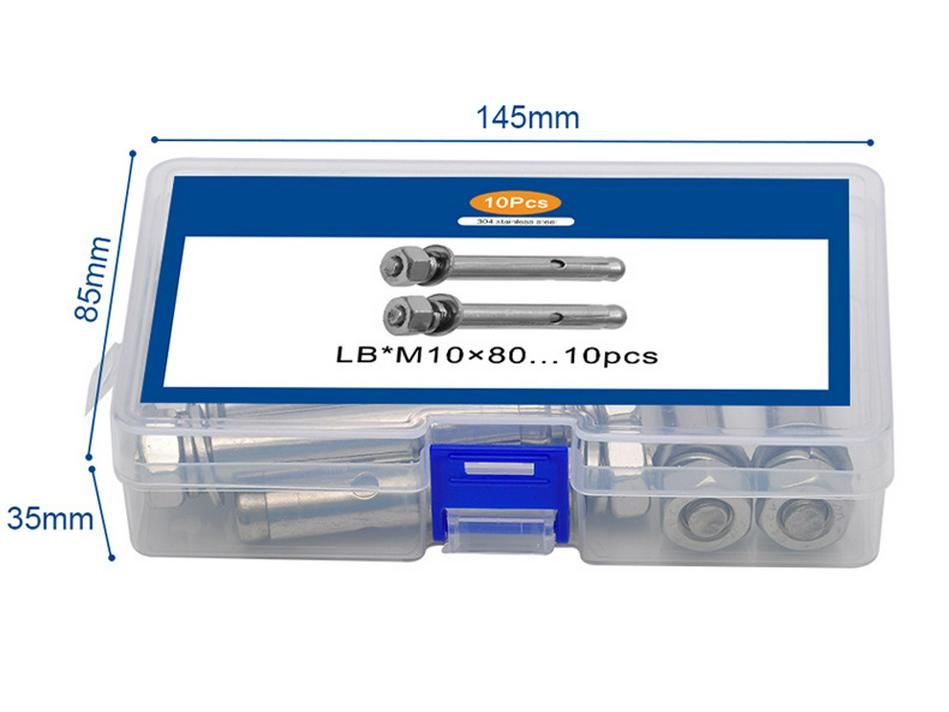 Комплект дюбелей из нержавеющей стали M6/M8/M10 - класс 304