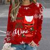 2023 Autumn Christmas Women‘s Hoodie Print O-neck Long Sleeve Loose Hoodies Female New Casual Holiday Trendy Ladies Clothes