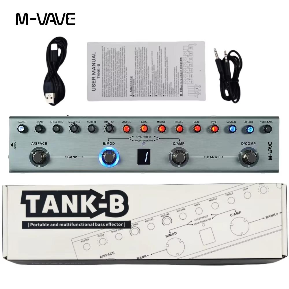 Педаль эффектов для гитары M-VAVE Tank-G | 36 пресетов и 20-часовая батарея | Профессиональный студийный/живой/сценический эффект-хаб