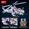 Нетоксичные 482 детали Самолет Вертолет AH-1Z ВВС Строительные Блоки Военная Серия Модель Кирпичи С Фигурками DIY Игрушки Для Детей