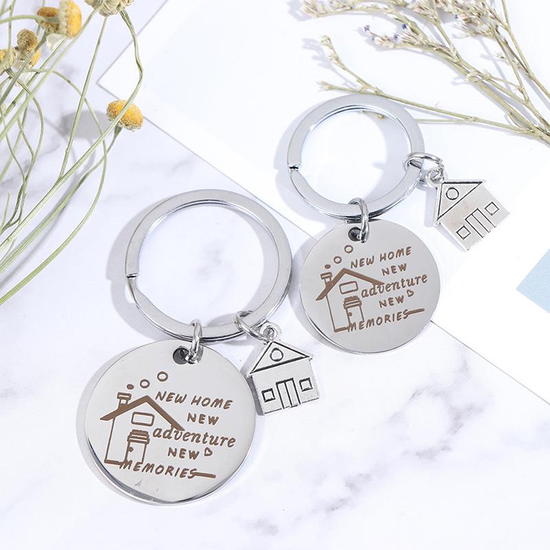 Новый дом, новые приключения, брелок из нержавеющей стали, кулон, брелок, подарки на новоселье