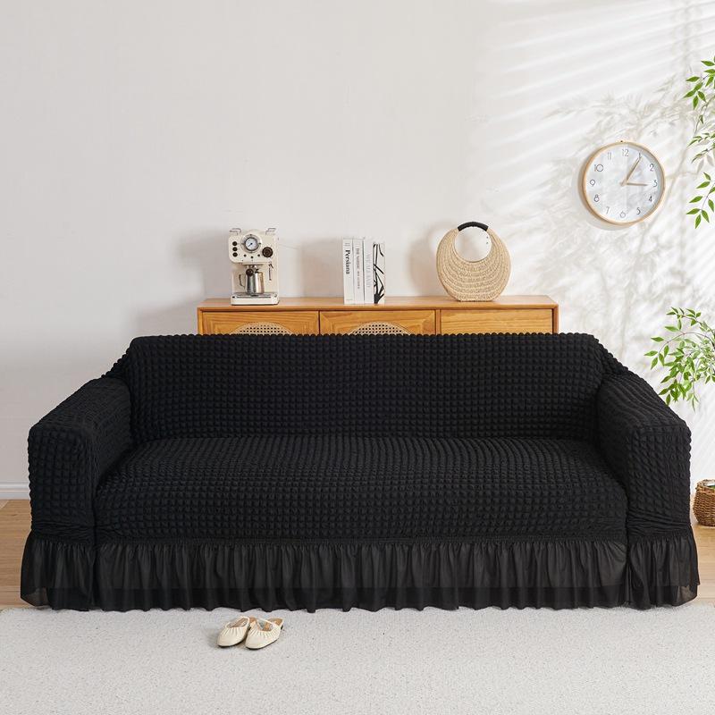 Sofa Cover Seersucker Skirt Model All Inclusive Universal Universal Lazy All Inclusive Full Cover Elastic Cover