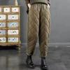 Женские зимние модные утепленные брюки в паре со свободными повседневными теплыми хлопковыми брюками