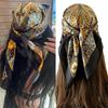 90*90cm Paisley Print Square Scarf Women Soft Satin Shawl Handkerchief Muslim Luxury Scarves Hijab Foulard Bandana