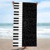 Piano Note Print Beach Towel, Large Soft Quick Dry Towel for Beach Camping Swimming
