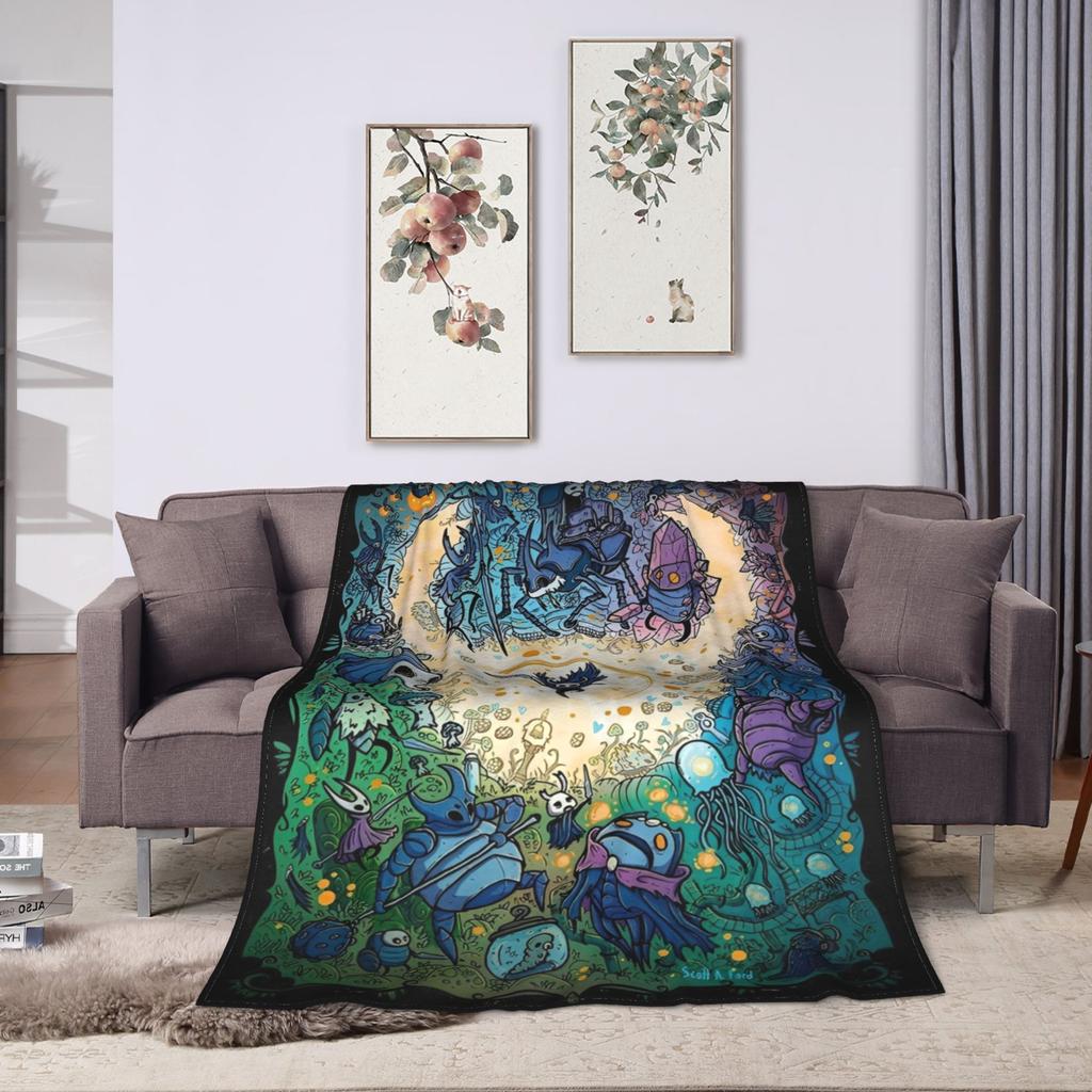 Hollow Knight Silksong The Huntress Blankets Autumn/Winter Breathable Super Soft Throw Blanket for Bedding Car Bedspread