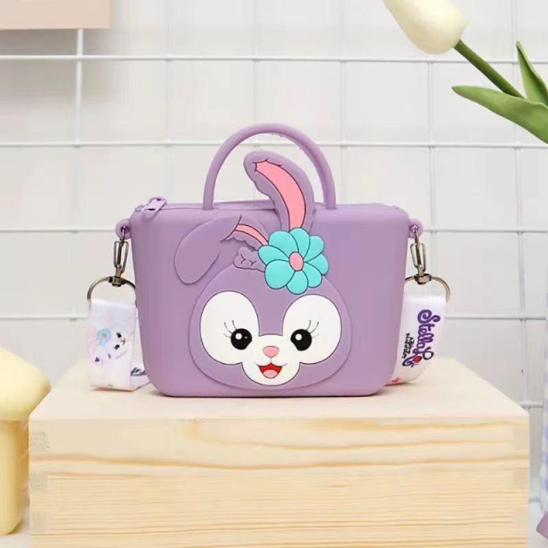 Очаровательный мультяшный силиконовый кошелек для монет в виде кролика и сумочка через плечо для маленькой девочки