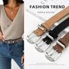 Genuine Leather Women's Belt Reverse Velvet Matte Retro Korean Style Fashionable Versatile Skirt Jeans Belt Women's