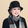 Шерстяная шляпа женская осенне-зимняя шляпа-ведро для мамы для пожилых людей шляпа-цилиндр утолщенная теплая шляпа-таз для пожилой бабушки