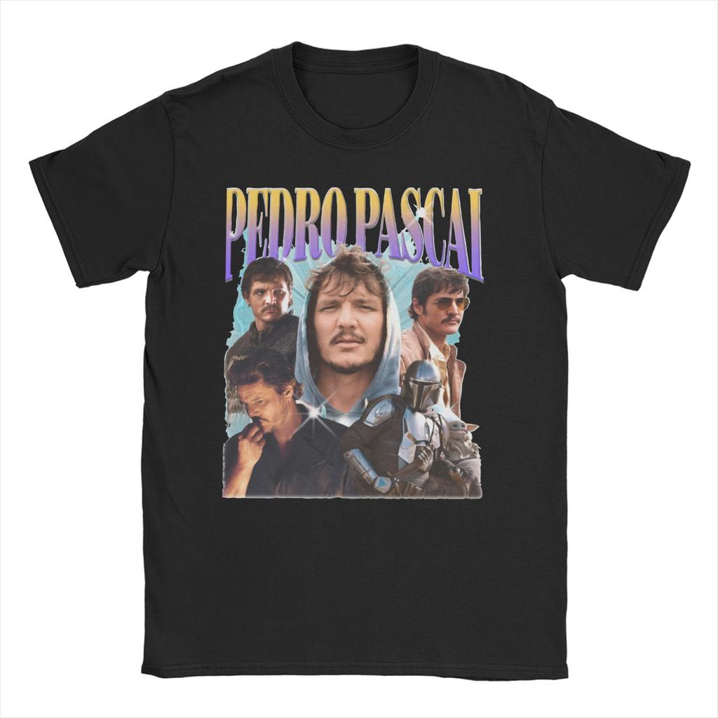 2026 Men Womens Pedro Pascal T Shirt Funny Actor Vintage 90s Pure Cotton Tops Fashion Short Sleeve Crewneck Tees New TShirts