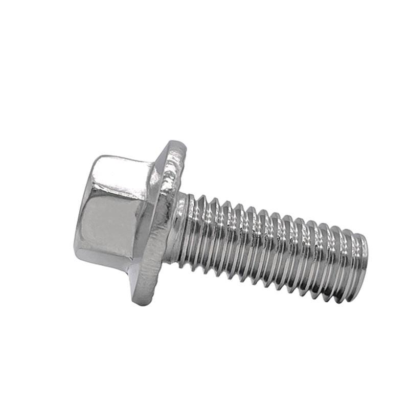 UNC 1/4-20 5/16-18 3/8-16 Болт с шестигранной головкой из нержавеющей стали 304 с зубчатым фланцем и колпачковой головкой с шестигранной шайбой