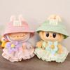 For 17cm Labubu Pendant Clothes Sitting Clothes Baby Clothes Pink Love Bear Dress DIY Dress Up Toy Dollhouse