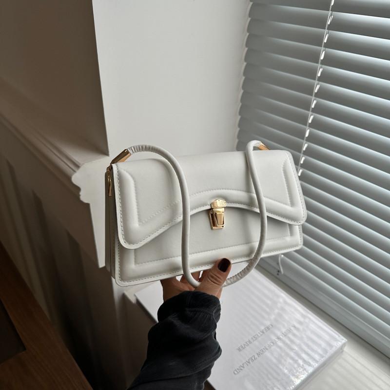 Stylish Retro Pu Leather Handbag Simple Chic Small Square Bag For Casual Outfits