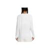 Solid Color Round Neck Logo Long Sleeve T-Shirt Women Tops White HF0781-100