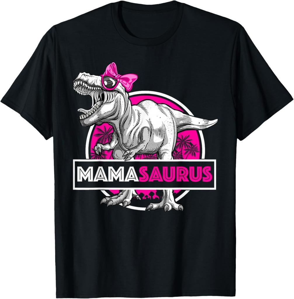 Mamasaurus T Rex Dinosaur Mama Saurus Family Matching T-Shirt Funny Shirt Summer Streetwear Tops Camisas Unisex