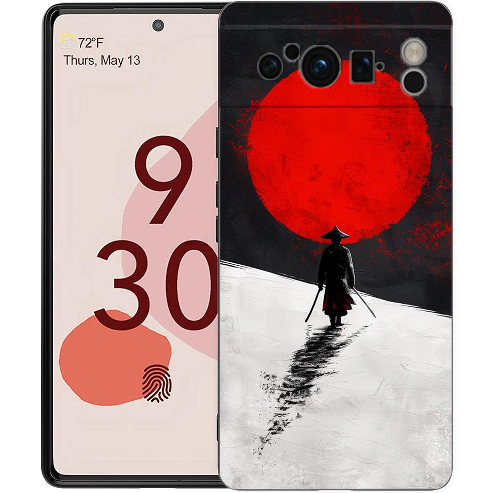 Японский Самурайский Искусство Чехол для Телефона Для Google Pixel 9 8 9A 8A 7 7A 6 Pro XL 6A 5G Черный Мягкий Задник Роскошный ТПУ Чехол