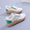 Весенняя новая корейская версия маленьких белых туфель, женские туфли для досок, повседневные туфли на толстой подошве на платформе
