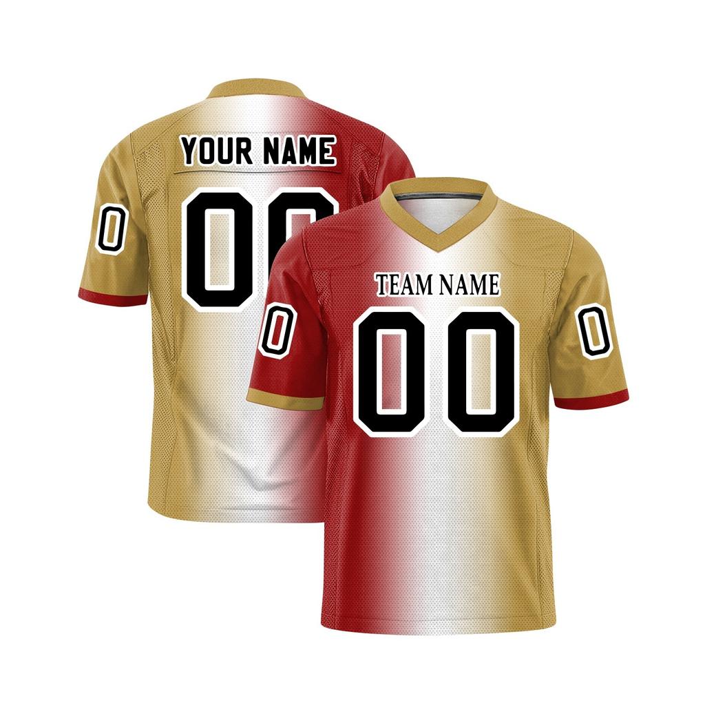 Custom Football Jerseys Personalized Printed Team Name & Number Sports Uniform For Men Women Youth