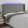 VidaXL LED Headboard Bedroom Furniture Double Bed Accessory Head of Bed Frame Interior Dark Grey 3123791