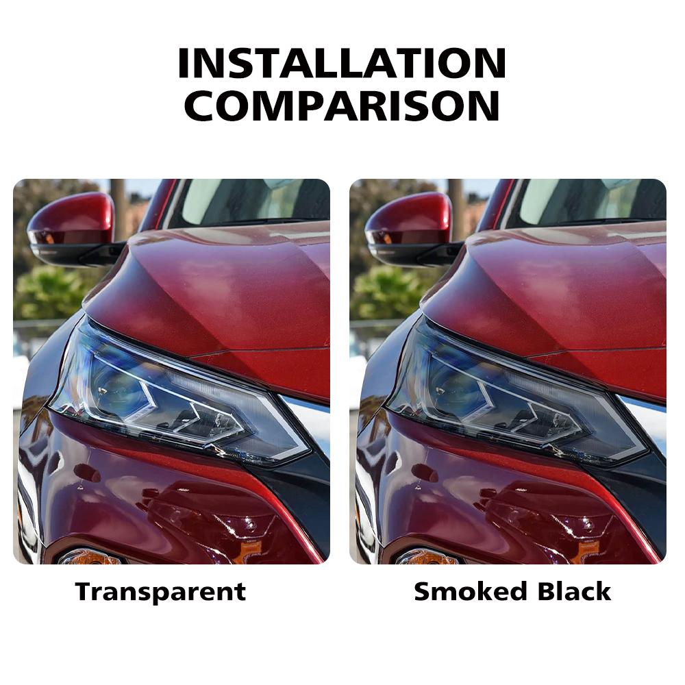 Premium Pre-Cut TPU Headlight Film Smoke Black High-Gloss for Nissan Altima L34 2019-20256 PPF Anti-Scratch Vinyl Wrap Kit