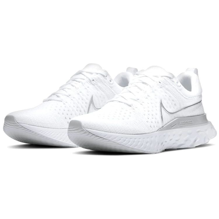 Nike React Infinity Run Flyknit 2 Женские кроссовки White Metallic Silver Pure-Platinum CT2423-102