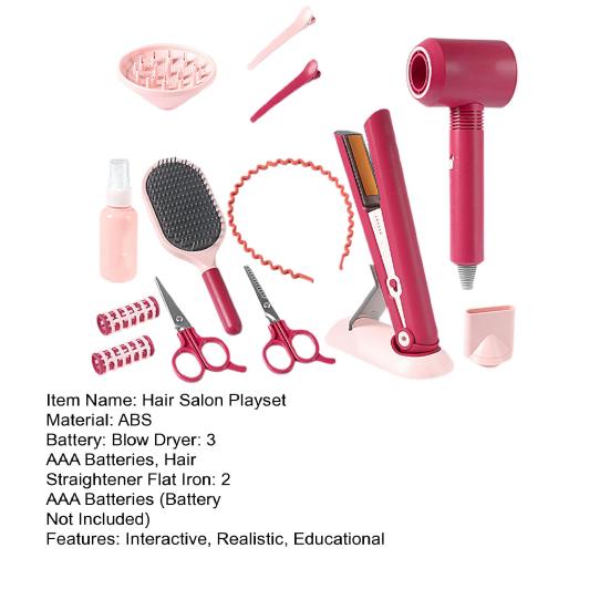 Игровой набор для девочек «Парикмахерская» Набор для укладки волос с феном