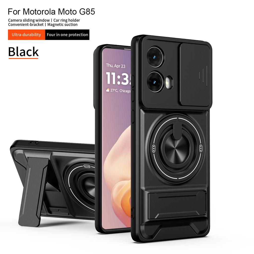 Чехол для Motorola G85 Чехол Moto G85 Чехол для телефона Moto S50 Neo Магнитный складной держатель Magsafe Бронированный чехол с защитой камеры