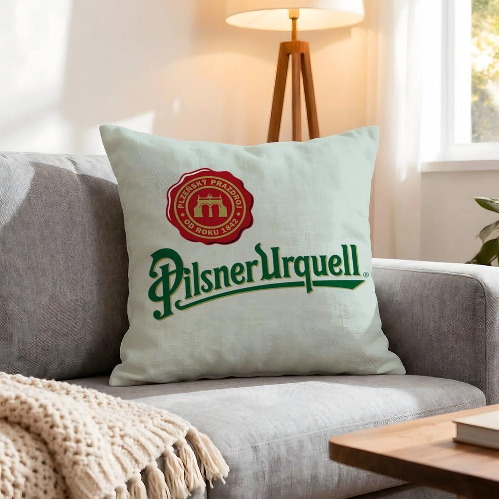 Brand Pilsner Urquell Cushion Cover Pcs Decorative Covers Soft Cushion Case for Sofa Couch Decor x x Pillowcases
