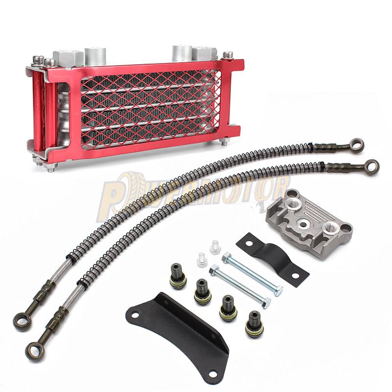 Oil Cooling Motocross Cooler Radiator Oil Cooler Set Monkey Bike For 50 70 90 110 125 140cc Dirt Bike DAX Pocket Bike ATV Motor