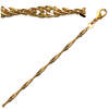[K7762] - Gold Plated Chain / Necklace 'Singapore' Gold - 45 Cm 2.5 Mm