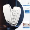 Ford Key Fob Cover with Keychain, Soft TPU Key Case Protection Fit for F150 Explorer Mustang Edge Lincoln MKZ MKX