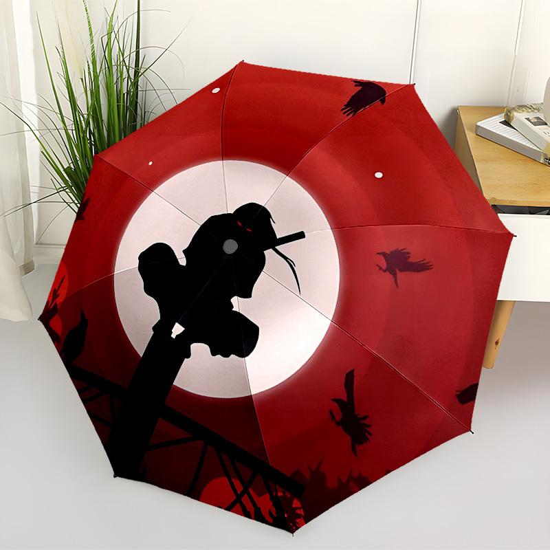 1pc NARUTO Automatic Folding Umbrella - Compact 8-Rib Design, Durable Plastic & Iron, Lightweight for Outdoor Daily Use, a0929196