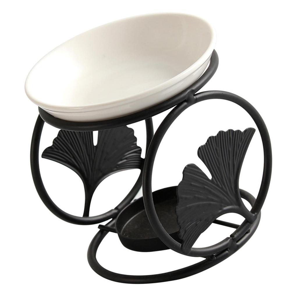 Металлические аромалампы с черной керамикой для домашнего использования, безопасные и легко моющиеся, идеально подходят для комнаты и зоны отдыха в стиле спа.