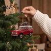 Elegant Christmas Tree Decoration Car Hanging Ornament, Acrylic Flat Print Pendant for Rearview Mirror, Festive Holiday Decoration, Gift Lovers