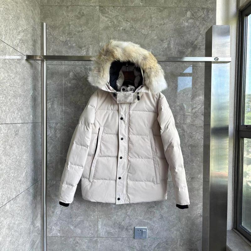 #Wyndham parka jiacket fur and badge goose down jacket men's and women's clothing