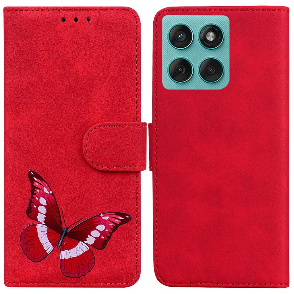 For Motorola Edge 60 5G/60 Fusion 5G Stand Case PU Leather Phone Cover Butterfly Printed