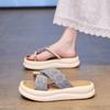 Fashion House Slippers Platform Women Luxury Shoes Pantofle Slides String Bead Designer 2025 Soft Summer Female Shoes Slippers Casual St