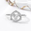 Triquetra Trinity Knot Cubic Zirconia Ring Infinity Eternity Celtic Knot Ring for Women Vintage Engagement Jewelry