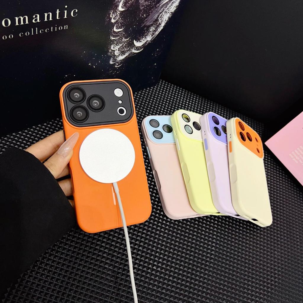 Чехол-органайзер для мгновенных фото с цветовыми блоками для iPhone 16 Pro Max и Apple 17, матовый жидкий силикон для iPhone 14/15