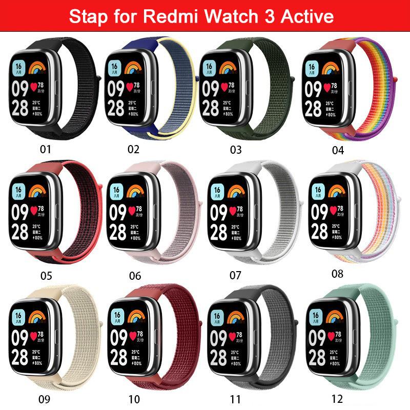 Ремешок для Redmi Watch 3 Active нейлоновые аксессуары для смарт-часов сменный ремень браслет дышащий спортивный браслет