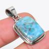 Natural Republic Larimar Gemstone 925 Solid Sterling Silver Pendant 1.50" T4t35