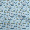 Хлопковый поплин светло-голубой ткани пляжный швейный материал ткань с принтом по ярдам 42 дюйма