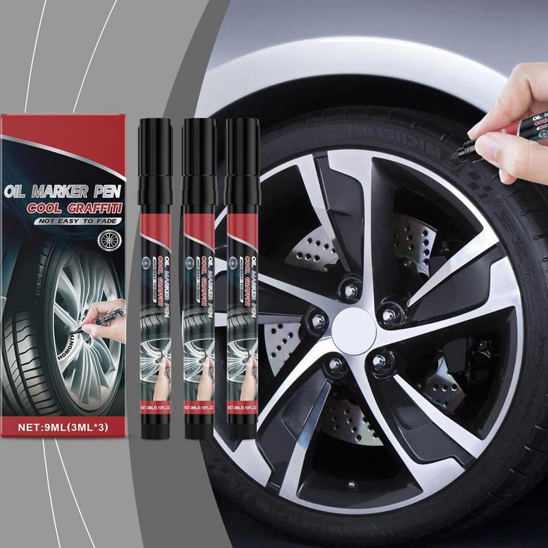 Черный маркер для маркировки автомобильных шин Маркер для колес с 3-кратной износостойкостью Автоаксессуары Креативный маркер для маркировки шин