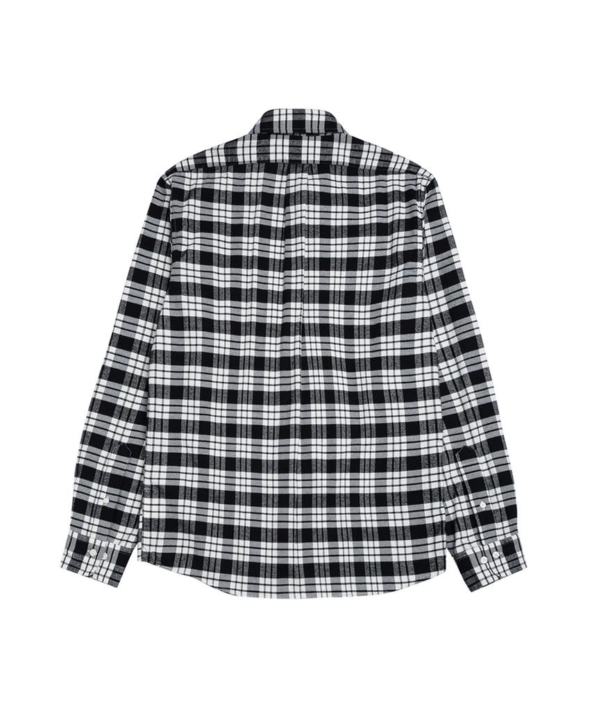 BROOKS BROTHERS Somel'Ose Flannel Check Shirt (Black) (Bbthmm54767Dw)