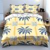 Palm trees and grid. Bedding sets Duvet cover sets Duvet covers Pillowcases(1*Duvet Cover 2*Pillowcases without duvet insert)
