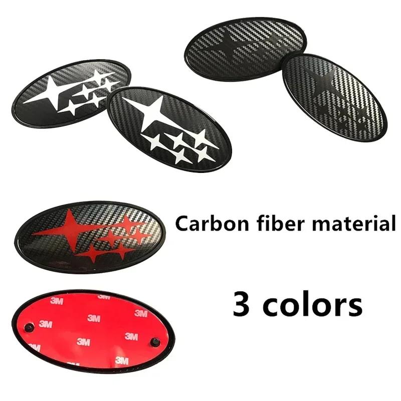 2PCS Acrylic Car Front Logo Rear Badge Emblem Sticker for Subaru XV Outback Impreza BRZ WRX STI Legacy Forester Accessories