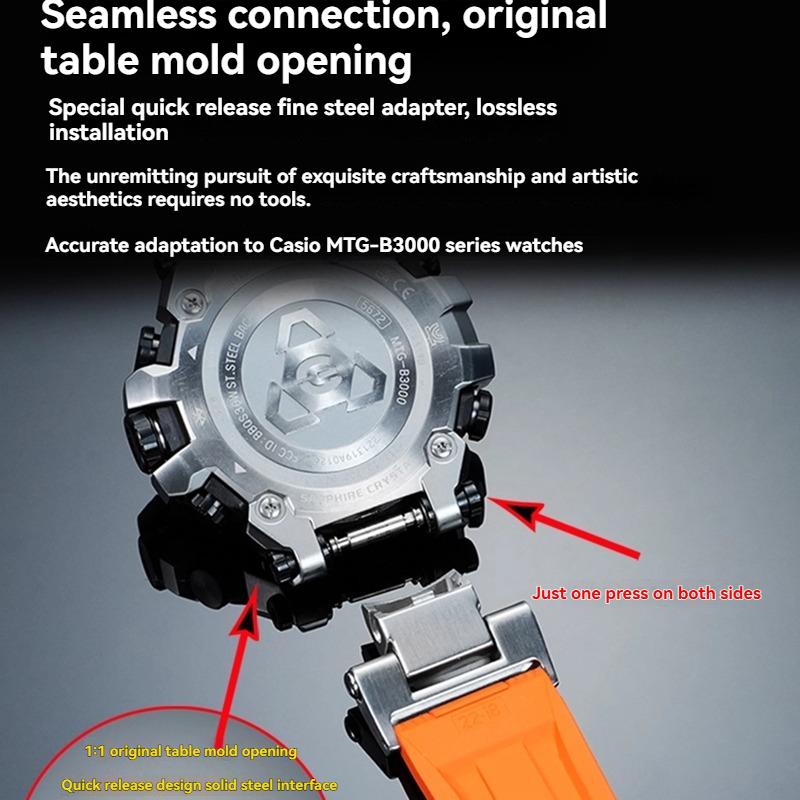Для Casio G-SHOCK серия 5672 MTG-B3000 модифицированные модные аксессуары ремешка для часов со быстросъемным креплением из фторкаучука
