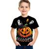 Halloween Boy's T-Shirt Pumpkin Pattern Summer Short Sleeve Loose Fashion 3D Print Children Top Holiday Gift Party T-Shirt