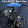 Wired Headphones Low Latency Music Listening 20Hz-40KHz Noise Reduction 3.5mm Wired Earphone Computer Accessory
