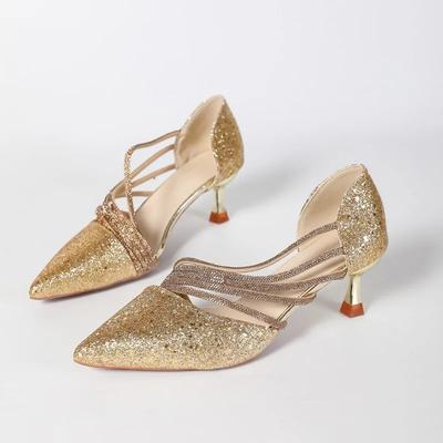 Роскошные хрустальные женские босоножки на высоком каблуке с острым носком, туфли на каблуке 2025, новые, сексуальные, дизайнерские женские шлепанцы, летние туфли-лодочки, сандалии